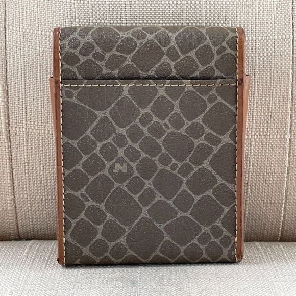 Nina Ricci Vintage Cigarette case/Card case Brown Signature Leather Case - Picture 4 of 12